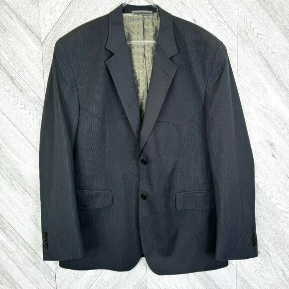 Vintage Dallas Pantofino Blazer Jacket Mens Size 42R Western Sport Coat Gray - Picture 1 of 10